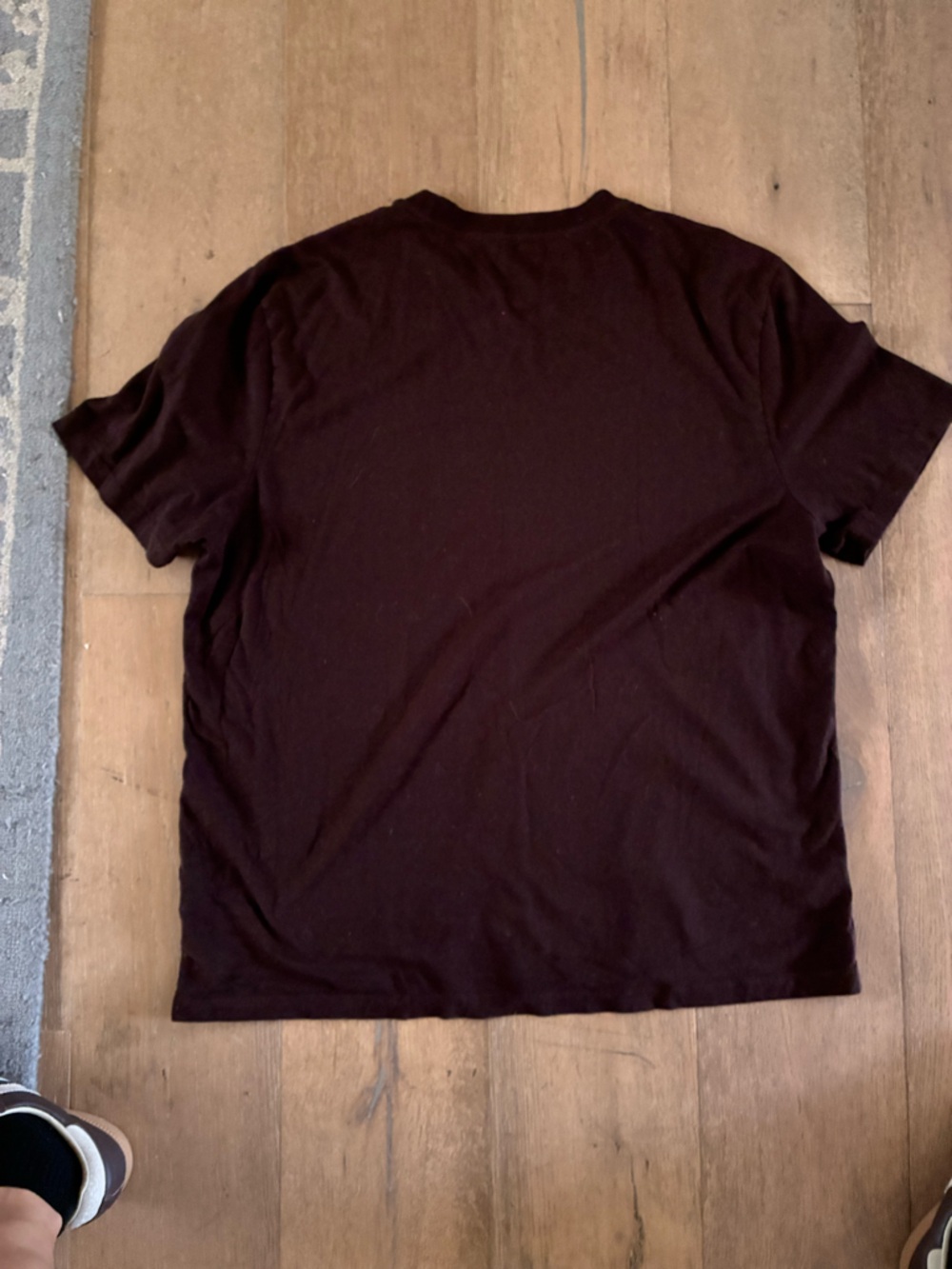 All Saints Brown Crewneck Logo Tee - Picture 4 of 5